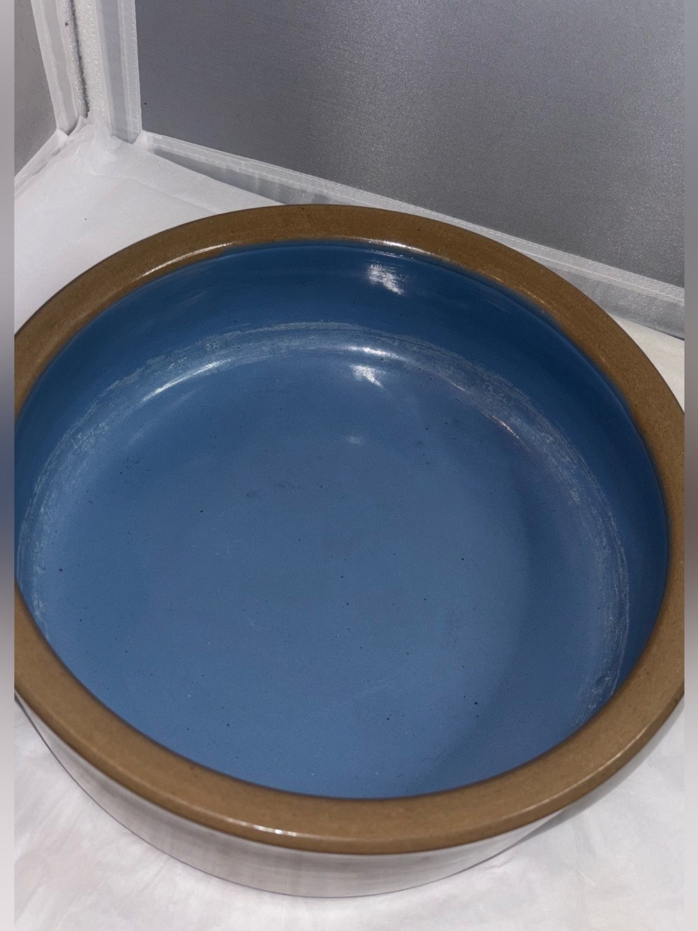 Vintage heavy, croc style stoneware bowl